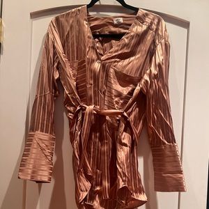WILFRED. Satin belted top.